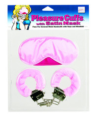 Pleasure Cuffs with Satin Mask by Cal Exotics