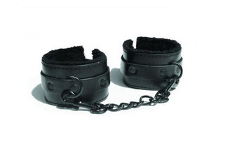 Sex and Mischief Shadow Fur Handcuffs by Sportsheets