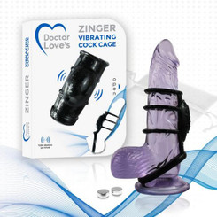 Doctor Love Zinger Vibrating Sleeve Black Sex Toy