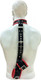 Rouge Leather Neck To Hand Restraint Black Red by Rouge Garments - Product SKU CNVEF -ERNW1028 -BKRD