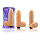 Dong Thick with Balls Vibrator 9 inch Silicone Flesh Sex Toy