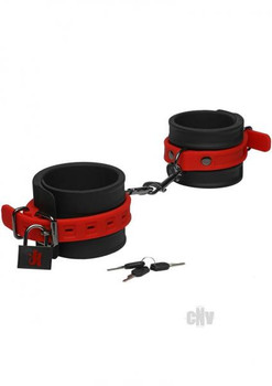 Kink Silicone Ankle Cuffs Blk/red Sex Toys