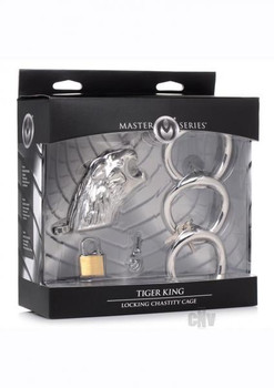 Ms Tiger King Locking Chastity Cage Adult Toys