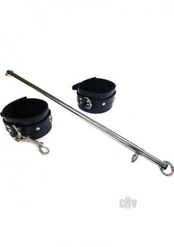 Rouge Adjustable Leg Spread Bar Metal with Cuffs by Rouge Garments