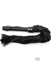 Rouge Leather Handle Leather Flogger Black Sex Toy