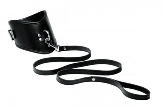 Isabella Sinclaire Posture Leather Collar With Leash Adult Sex Toys