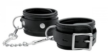 Isabella Sinclaire Premium Leather Wrist Cuffs Black by XR Brands