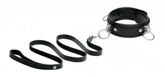 Isabella Sinclaire 3 Ring Leather Collar With Leash