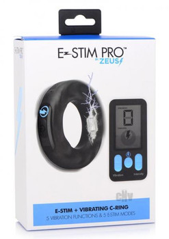 Zeus Vibe And Estim Cock Ring W/remote Sex Toys