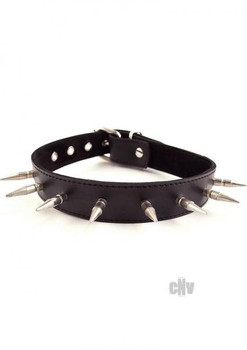 Rouge Spiked Collar with 1 inch Spikes Black Best Sex Toys