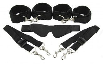 Frisky 7 Piece Restraint System Black by XR Brands
