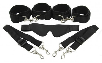 Frisky 7 Piece Restraint System Black by XR Brands
