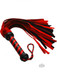 XR Brands Short Suede Flogger Black Red - Product SKU CNVEF-EXR-AC999