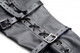 XR Brands Full Sleeve Armbinder Black Leather Restraint - Product SKU CNVEF-EXR-AF251