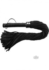 Rouge Suede Flogger Leather Handle Black by Rouge Garments