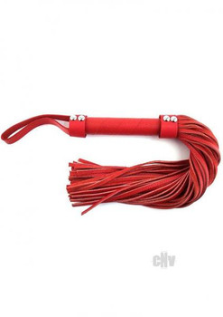 Rouge Short Leather Flogger Red by Rouge Garments