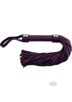 Rouge Short Leather Flogger Purple Adult Toy