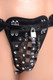 Netted Male Chastity Jock Black Leather O/S by XR Brands - Product SKU CNVEF -EXR -AF211