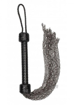 Ouch Pain Metal Chain Flogger Black by Shots America LLC