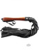 Rouge Leather Flogger Wooden Handle Black Adult Toys
