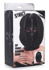 Strict Zip Front Bond Hood Black Best Adult Toys