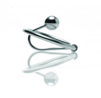 Halo Urethral Plug With Glans Ring Steel Silver by XR Brands