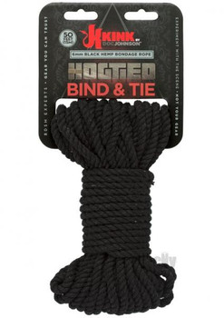 Kink Hogtied Bind And Tie 6mm 50` Black Sex Toy