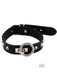 Rouge Leather O-Ring Studded Collar Black by Rouge Garments
