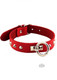 Rouge Leather O Ring Studded Collar Red Best Sex Toys
