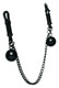 XR Brands Nipple Clamps With Ball Weights And Chain Black - Product SKU CNVEF-EXR-IS120