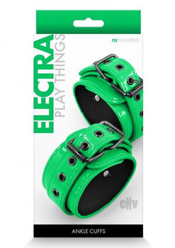 Electra Play Things Ankle Cuffs Green Sex Toy