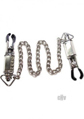 Rouge Weighted Nipple Clamps Clamshell Adult Sex Toy