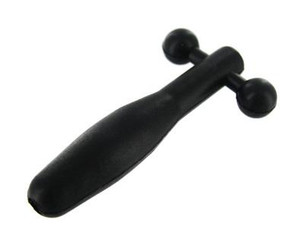 Silicone Cum Thru Barbell Penis Plug Black Adult Toys