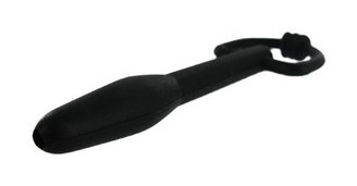 The Silicone Cum Thru D-Ring Penis Plug Black Sex Toy For Sale