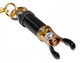 Deluxe Adjustable Nipple Clamps with Chain Gold by XR Brands - view 4
