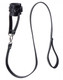 Testicle Stretcher With Leash Black Leather by XR Brands