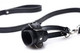 Testicle Stretcher With Leash Black Leather by XR Brands - view 3