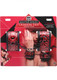 Cuffed Embossed Wrist Cuffs Red Black by XR Brands - Product SKU CNVEF -EXR -AE142 -WC