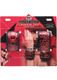Cuffed Embossed Wrist Cuffs Red Black by XR Brands - view 2