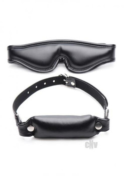 Strict Padded Blindfold And Gag Bit Adult Toys