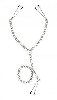 Anais Y Style Nipple Clamps To Clitoris Vice by XR Brands