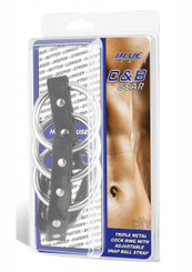 Cb Gear Triple Metal Cock Ring W/strap Adult Sex Toy