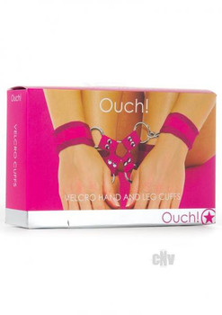 Ouch Velcro Hand/leg Cuffs Pink Sex Toys