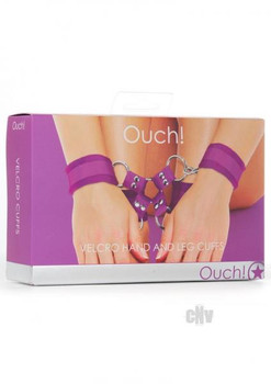 Ouch Velcro Hand/leg Cuffs Purple Best Adult Toys