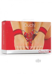 Ouch Velcro Hand/leg Cuffs Red Adult Sex Toys