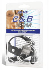 Cb Gear Metal Cock Ring W/locking Strap Sex Toy