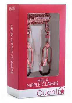Ouch Helix Nipple Clamps Red Sex Toy