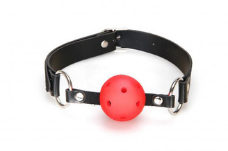Lux Fetish Breathable Ball Gag Red Adult Toys
