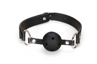 Lux Fetish Breathable Ball Gag Black Best Sex Toy