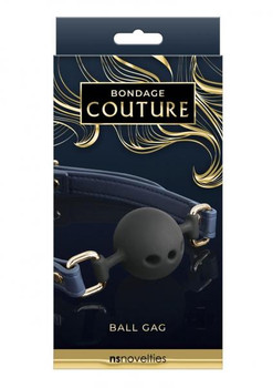 Bondage Couture Ball Gag Blue Adult Toy